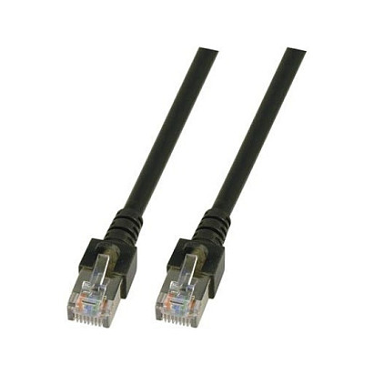 EFB RJ45 Patchkabel SF/UTP Cat.5e PVC CCA 7.50m schwarz