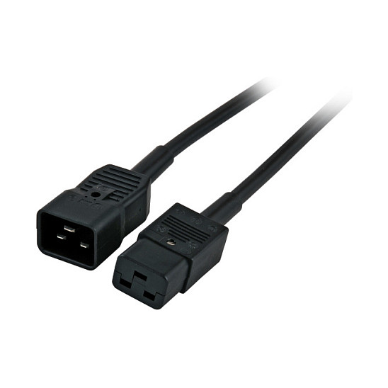 Strujni produžni kabel EFB ELEKTRONIK C20 na C19 (5m, 3x1.50mm²), crna boja