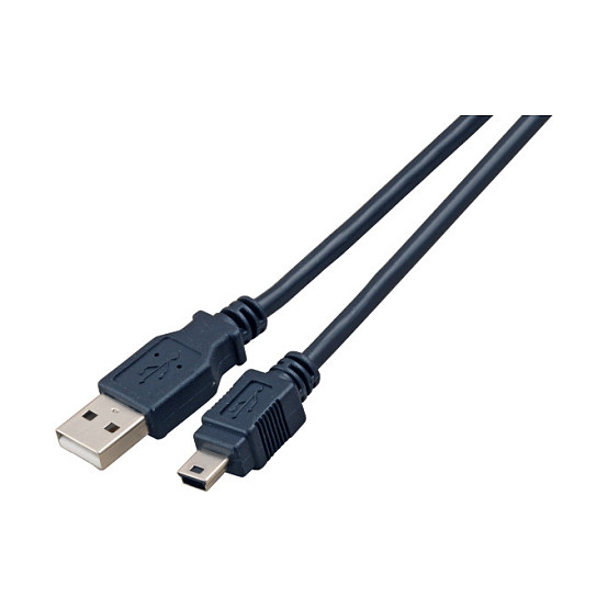 EFB USB2.0 Anschlusskabel A-Mini B 5polig St.-St. 5m schwarz Classic-0