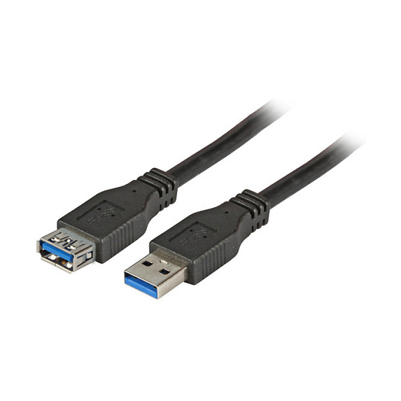 EFB USB3.0 VerlÃ¤ngerungskabel A-A St-Bu 5,0m schwarz Premium
