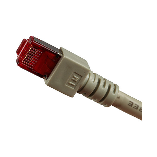 EFB RJ45 Patchkabel S/FTP Cat.6 LSZH 40m GRAU reines Kupfer Laengenaufdruck auf Knickschutztuelle patentiert-1