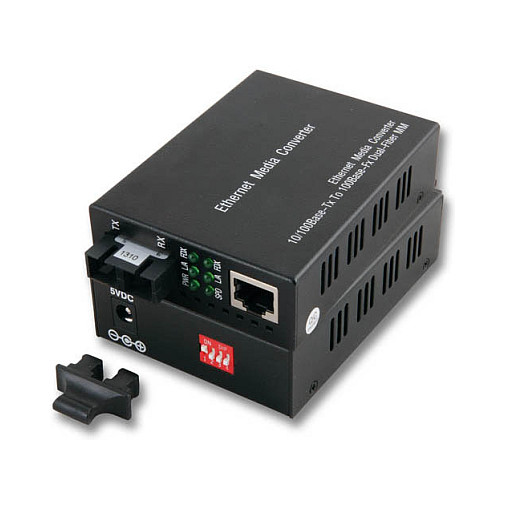 Medienkonverter Fast Ethernet RJ45 auf Multimode SC 100FX 2KM inklusive Netzteil