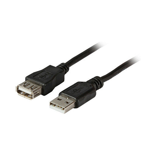 EFB USB2.0 VerlÃ¤ngerungskabel A-A,St-Bu,3m,schwarz,Class-0