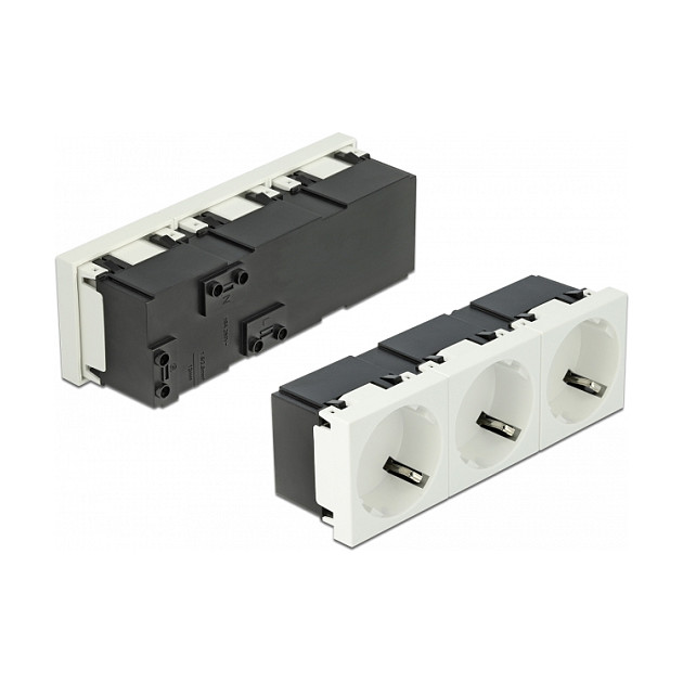 Easy 45 Schutzkontakt-Steckdose 3-fach 45Â°-Anordnung 45 x 45 mm 5 StÃ¼ck