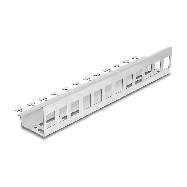 Keystone Metall Halterung 12 Port fÃ¼r Hutschienen und Wandmontage