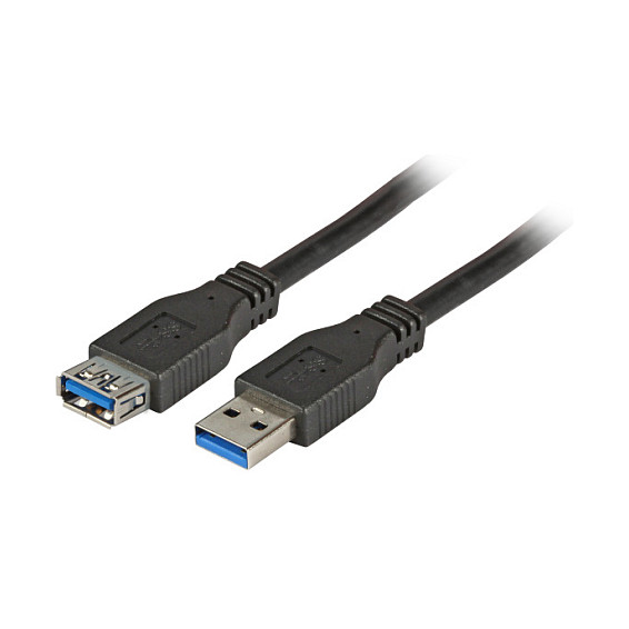 EFB USB3.0 VerlÃ¤ngerungskabel A-A,St-Bu,3m,schwarz,Premium