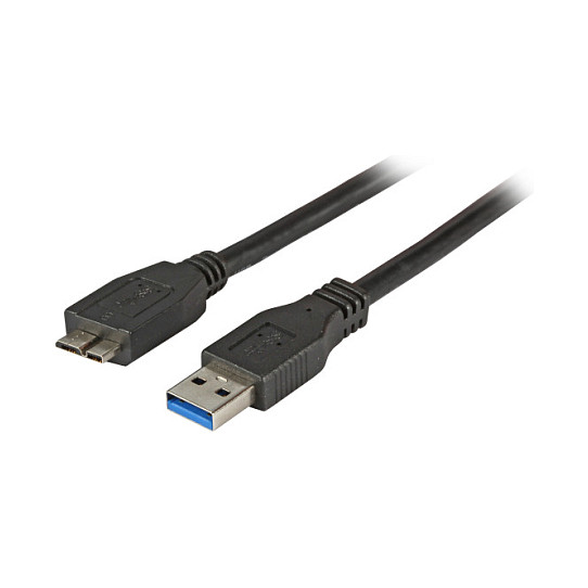 EFB USB3.0 Anschlusskabel Typ A Stecker auf Typ Micro B Stecker Classic Schwarz 1m-0
