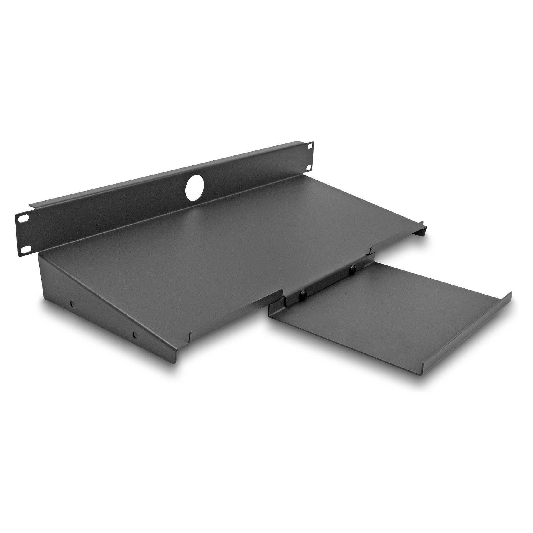 Polica za rack ormar DELOCK 19" za tipkovnicu i miš 1U (tamno siva)-0
