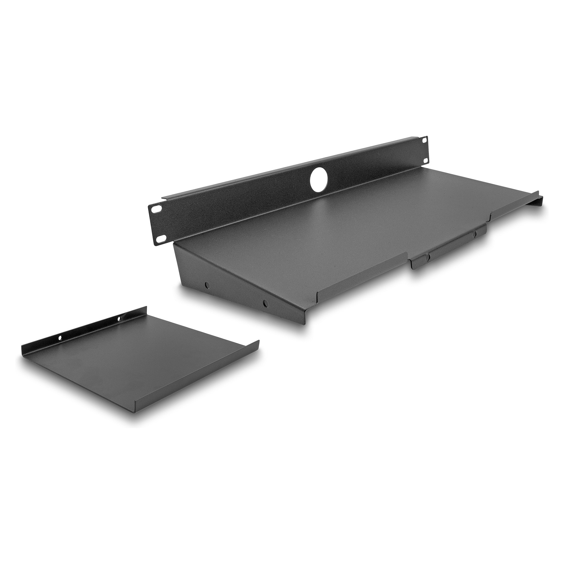 Polica za rack ormar DELOCK 19" za tipkovnicu i miš 1U (tamno siva)-1