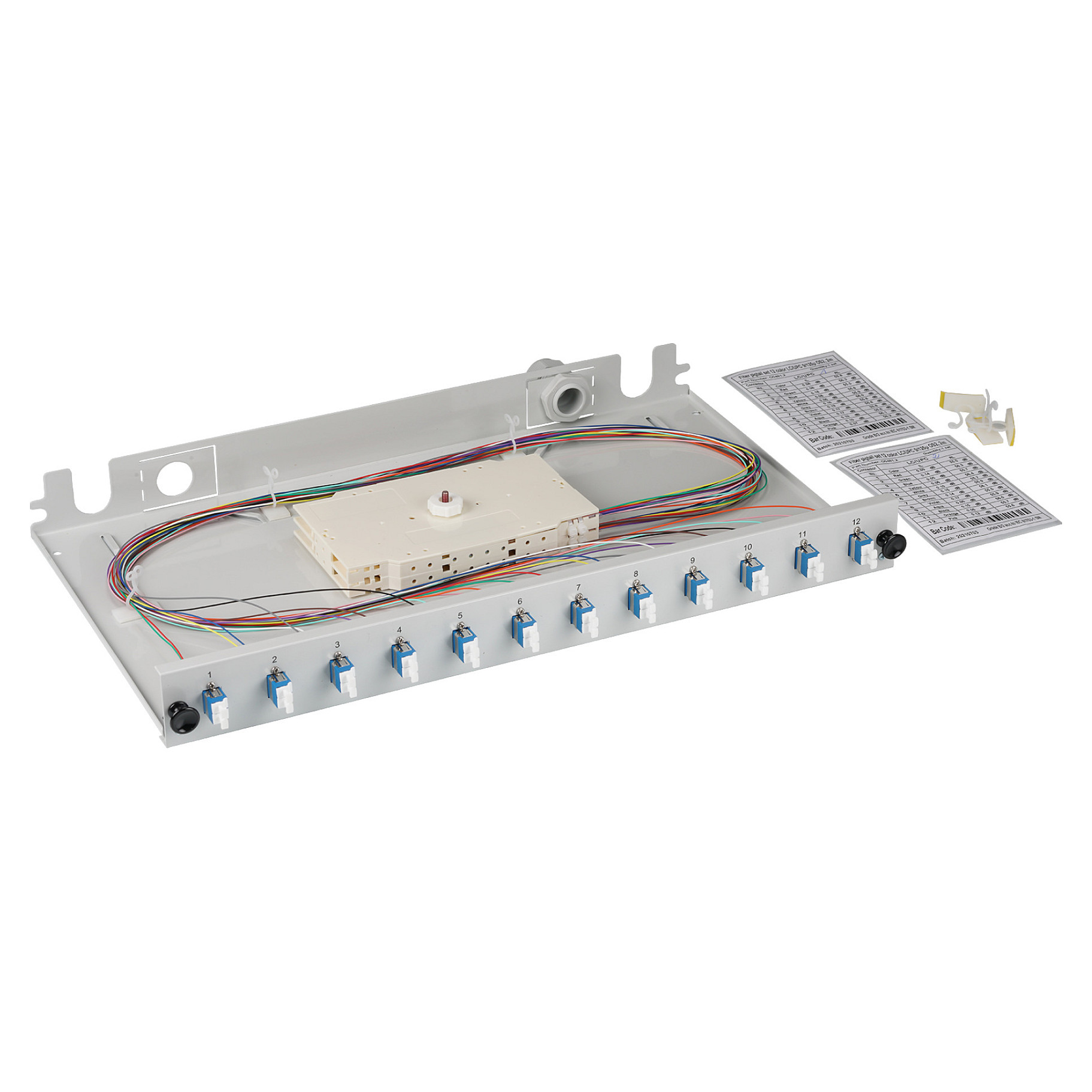 EFB Spleibox gr ausziehbar LC OS2 24xPigtails abgesetzt & 12xDuplex-Kupplung-1