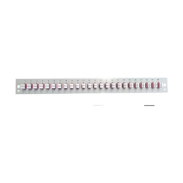 Panel EFB Elektronik 1U opremljen s 24x LC Duplex OM3 spojnicama, sivi