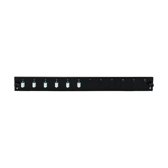Frontblenda EFB ELEKTRONIK 12-portna sa 6x LC Duplex OM3 spojnicama, crna boja-2