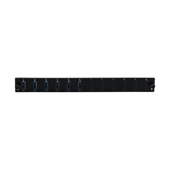 Frontblenda EFB ELEKTRONIK 12-portna vertikalna, 6x SC Duplex OM4, crna boja