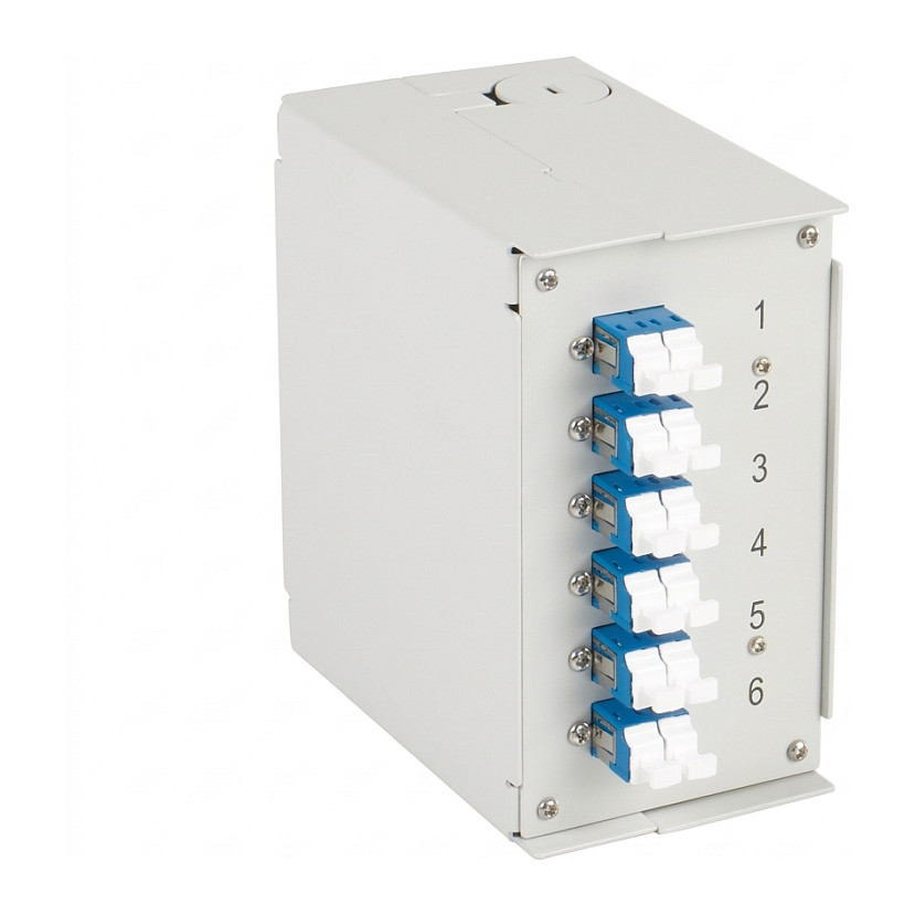 Optička razdjelna kutija EFB Elektronik za DIN šinu, OS2, 12x LC pigtail, 6x LC-Duplex-0