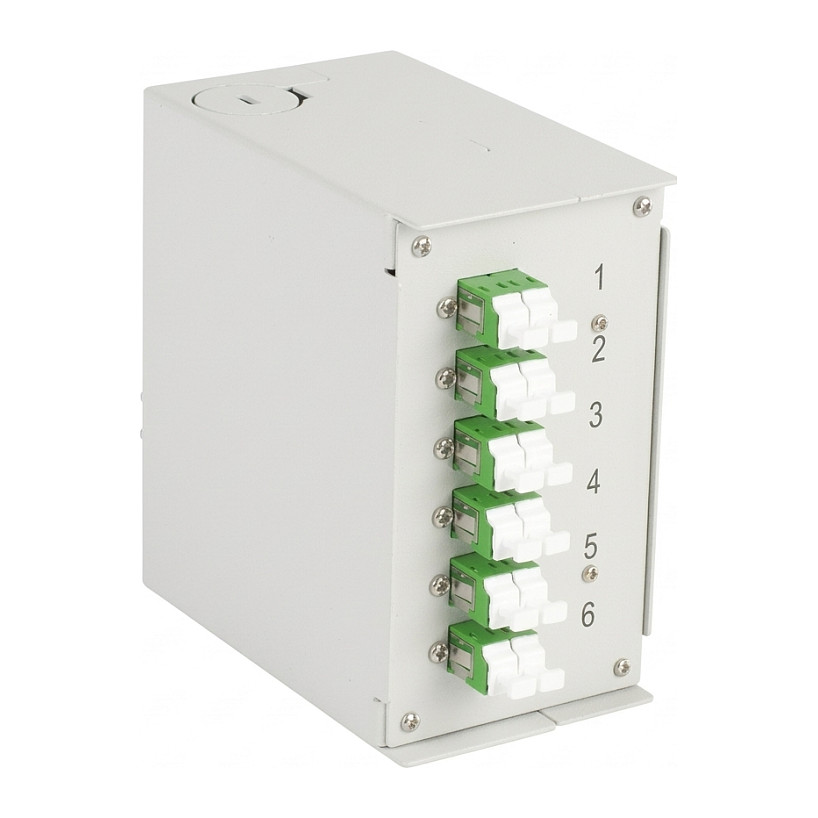 EFB Hutschienenbox OS2 6xLC/APC-Duplex Kupplung ohne Pigtails-0