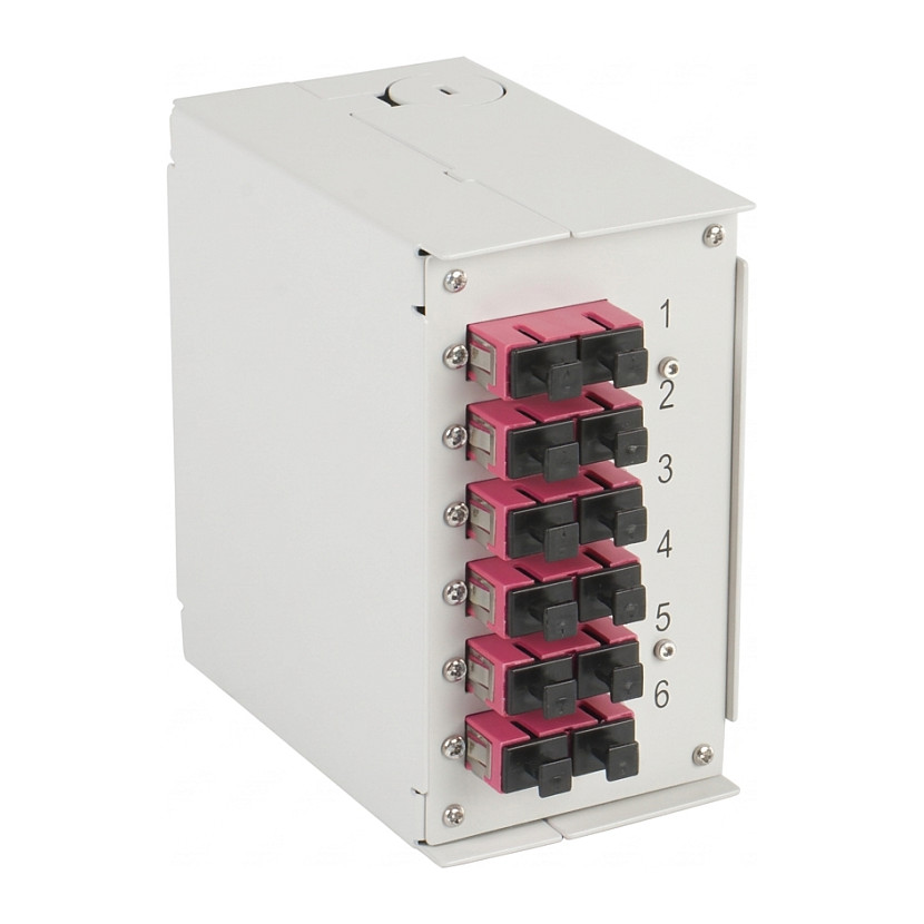Optička razvodna kutija EFB Elektronik za DIN šinu (OM4, 6x SC-Duplex, 12x SC Pigtail)-0