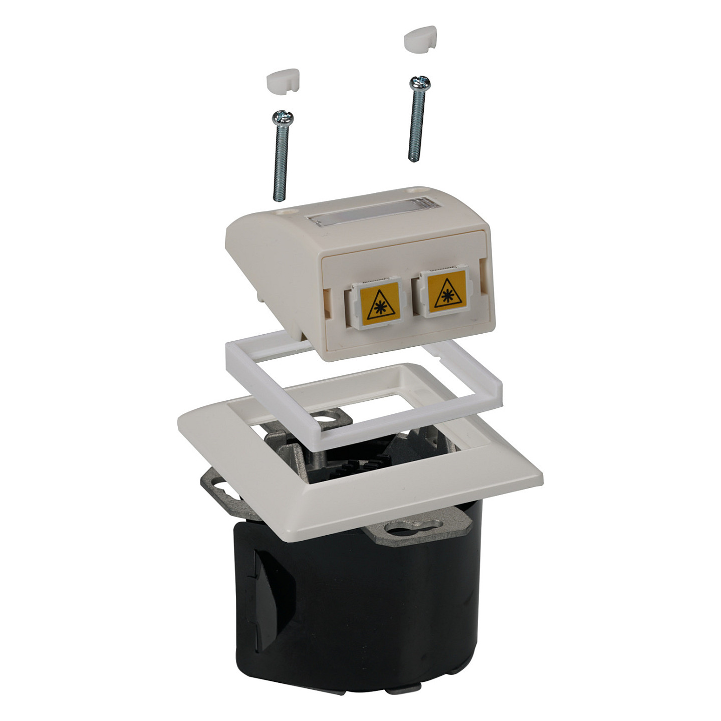 Keystone adapter okvir EFB ELEKTRONIK za Gira program (50x50mm, RAL9003 bijela boja)-2