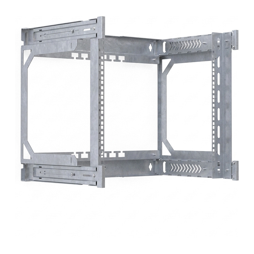 EFB Rckrahmen fr X-Rack Wandgehuse 400-600mm 9HE 600x500mm verzinkt 1/3-0