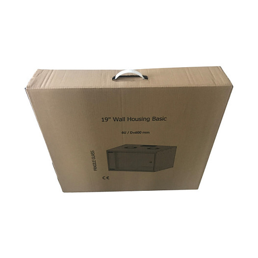 19" 6HE Wandgeh. Basic, Tiefe 450mm, unmontiert, grau-1