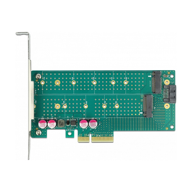 Adapter DELOCK PCIe x4 na M.2 (Key B + Key M), Low Profile - 89047-4