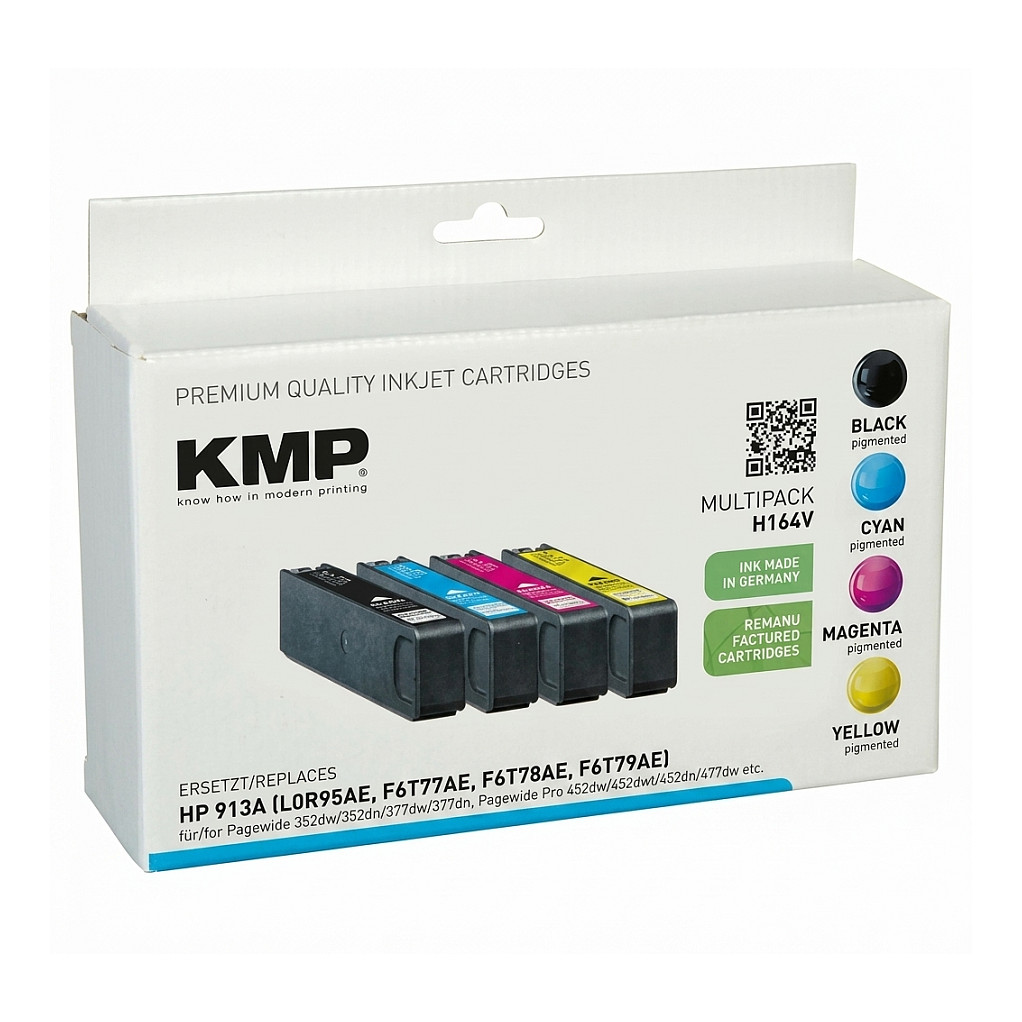 KMP Patrone HP NR.913A Multip.3000-3500 S. H164V Hybrid-Chip refilled-0