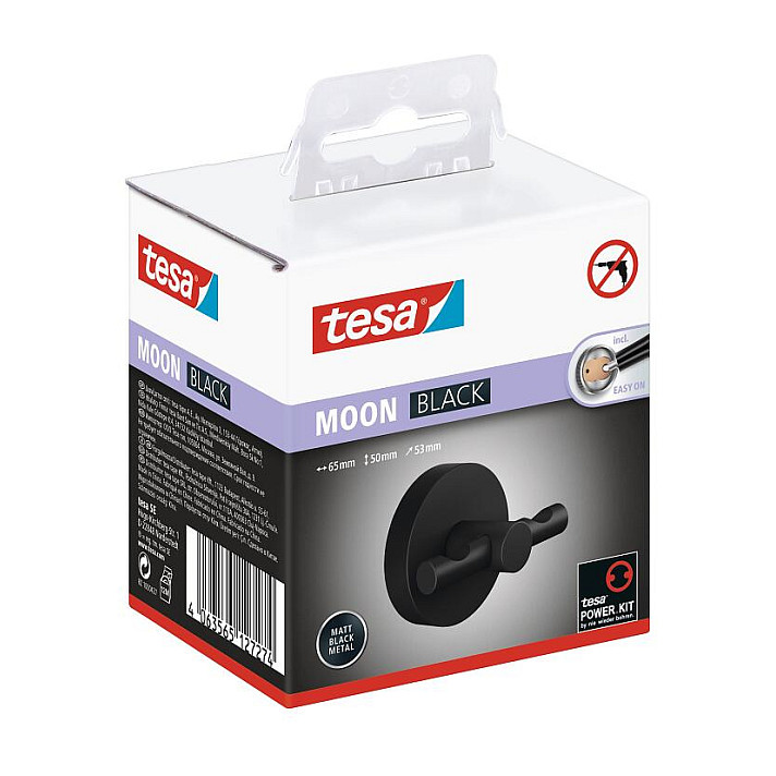 tesa Handtuchhaken MOON schwarz-1