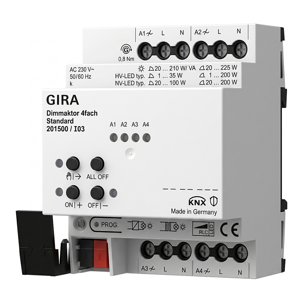 GIRA 201500 Dimmaktor 4f REG Std KNX Secure-0