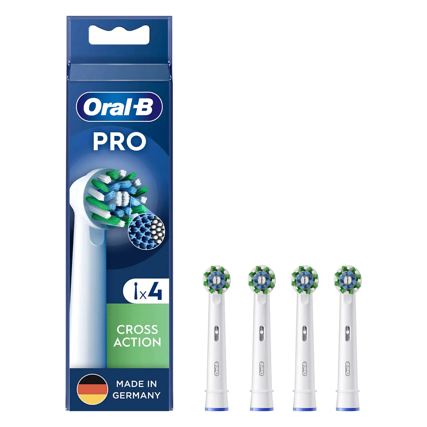 Oral-B AufsteckbÃ¼rsten CrossAction Pro 4er WeiÃŸ