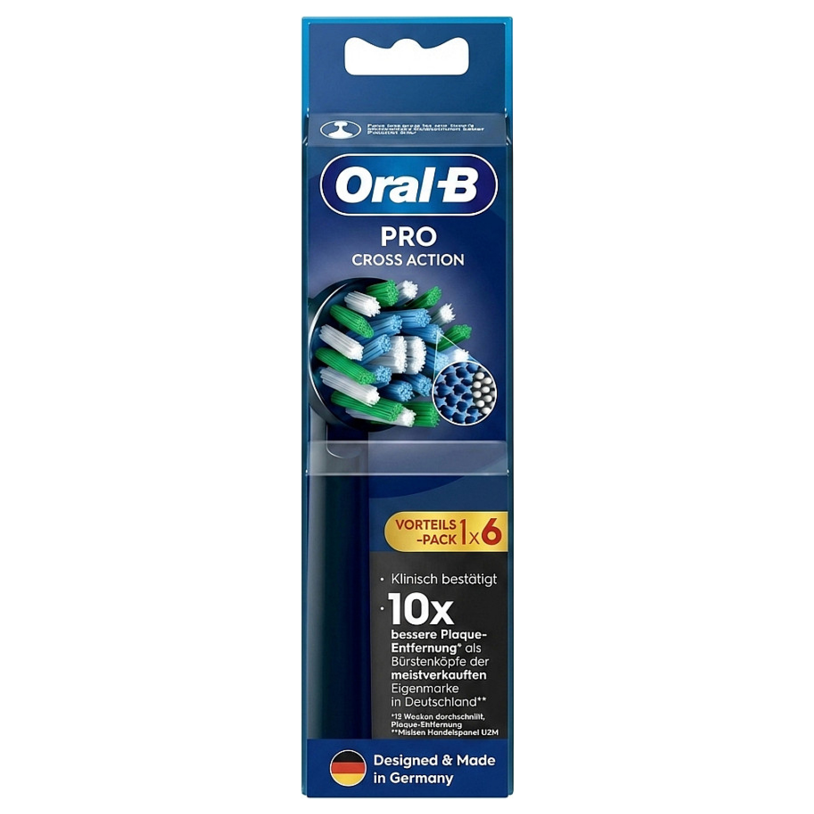 Zamjenske glave ORAL-B CrossAction EB50-6 (6 komada, crna boja)