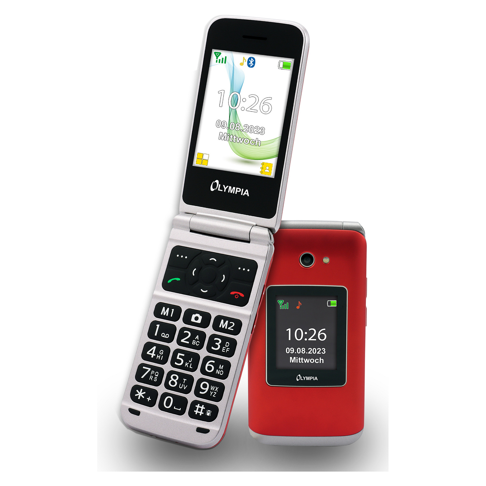 Mobitel OLYMPIA Vitus 4G (2.8", 4G, preklopni, SOS, 1600 mAh, crvena boja)