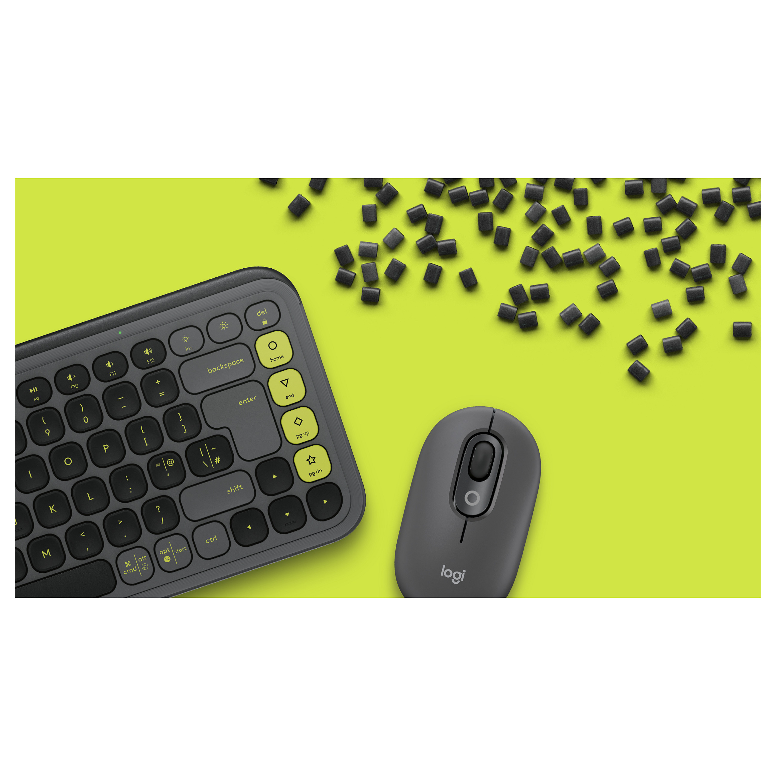 Tipkovnica i miš LOGITECH POP Keys & POP Mouse Combo, bežična, Pan-Nordic, Graphite-5