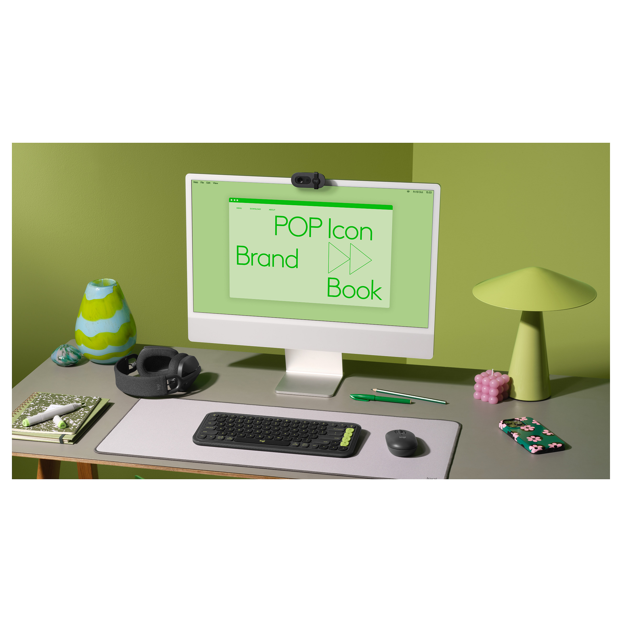 Tipkovnica i miš LOGITECH POP Keys & POP Mouse Combo, bežična, Pan-Nordic, Graphite-6