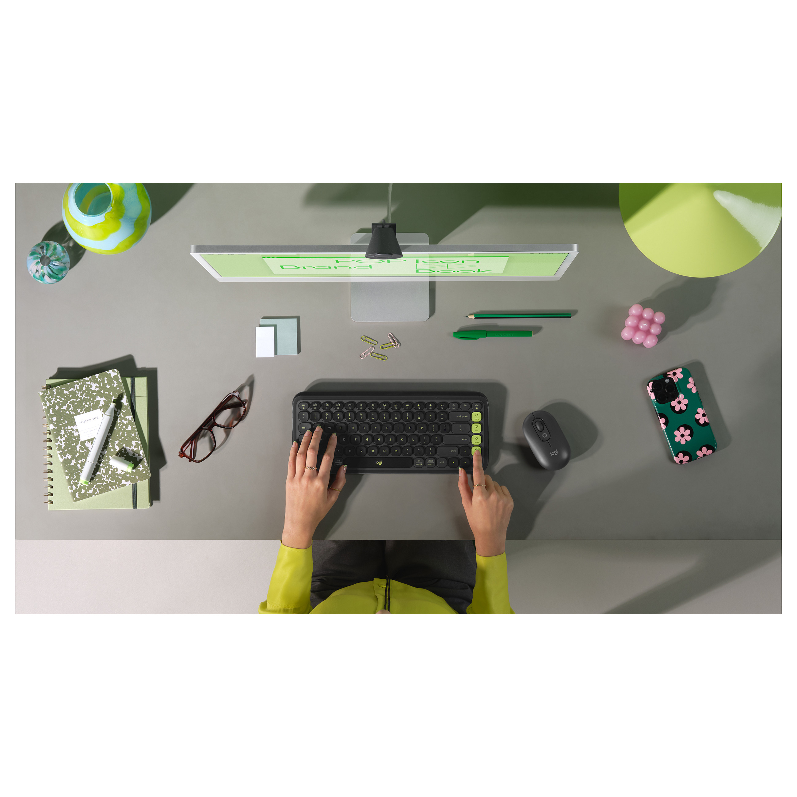 Tipkovnica i miš LOGITECH POP Keys & POP Mouse Combo, bežična, Pan-Nordic, Graphite-7