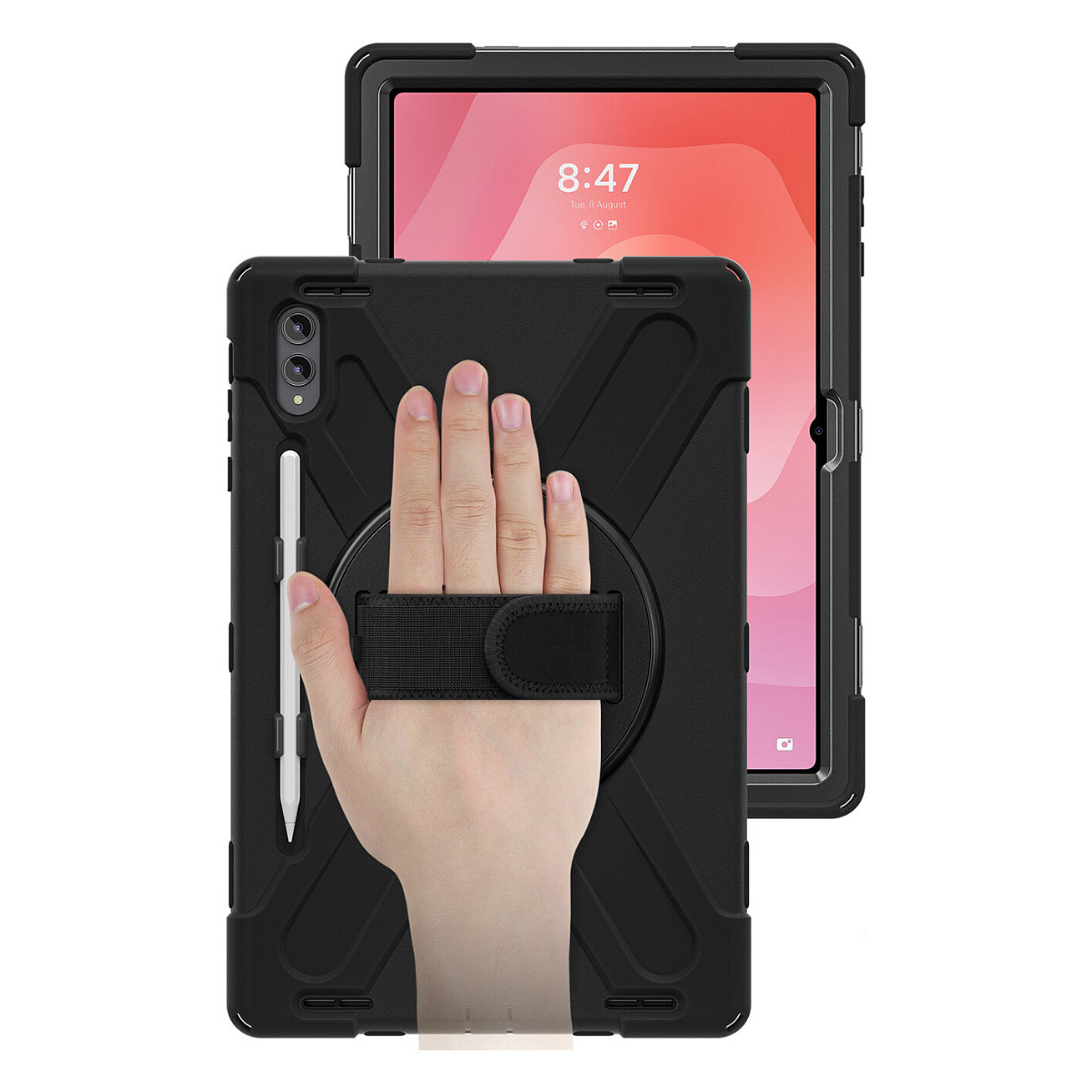 Zaštitna maska 4SMARTS Rugged Case Grip za Samsung Galaxy Tab S9 Ultra, crna boja-3