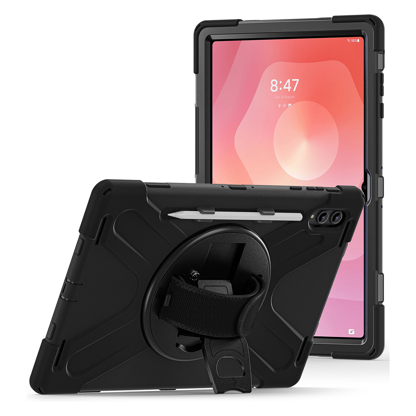 Zaštitna maska 4SMARTS Rugged Case Grip za Samsung Galaxy Tab S9 Ultra, crna boja-5