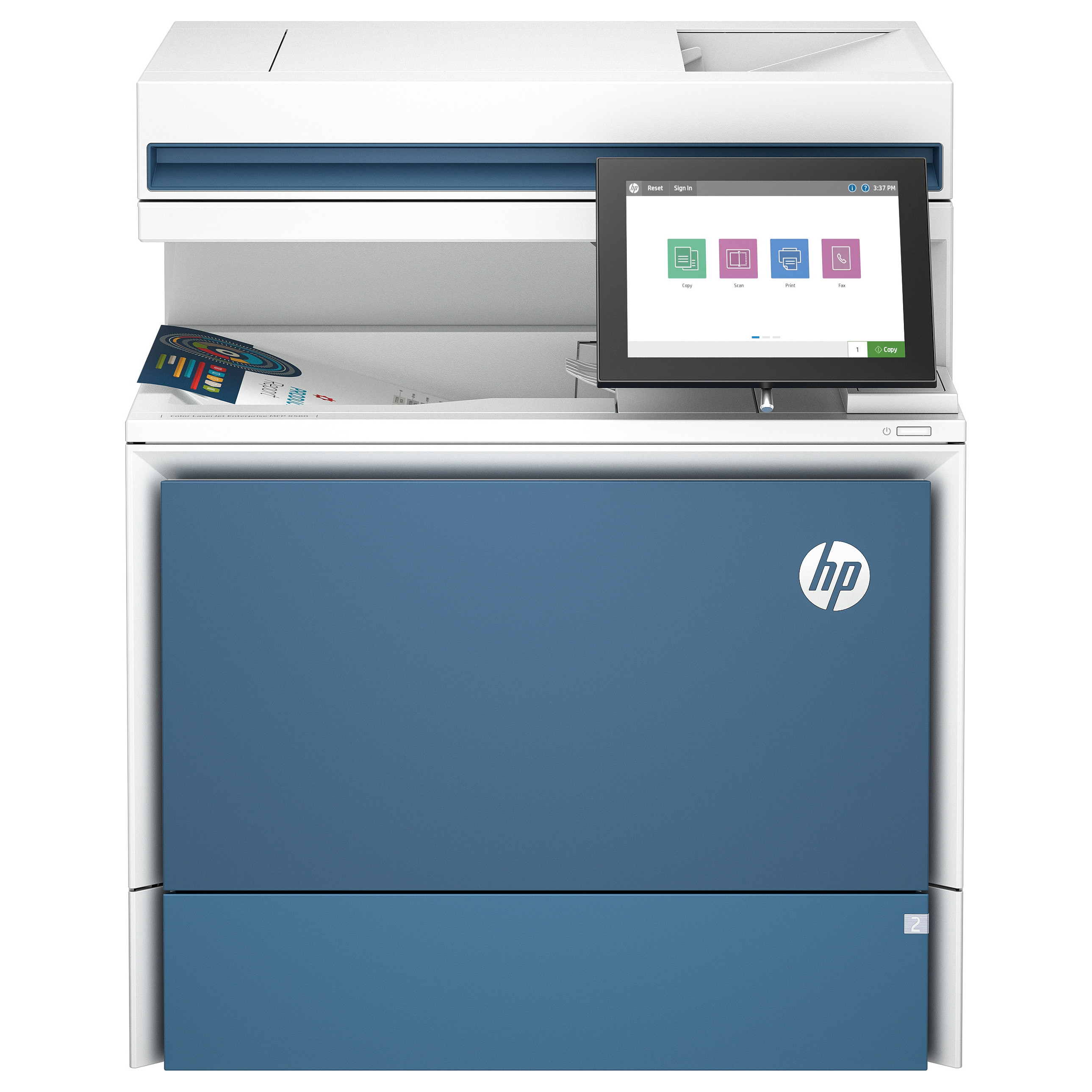 Multifunkcijski printer HP Color LaserJet Enterprise MFP X58045dn (laserski, u boji, ispis/kopiranje/skeniranje, 43 ppm, ADF, duplex, Ethernet)-1