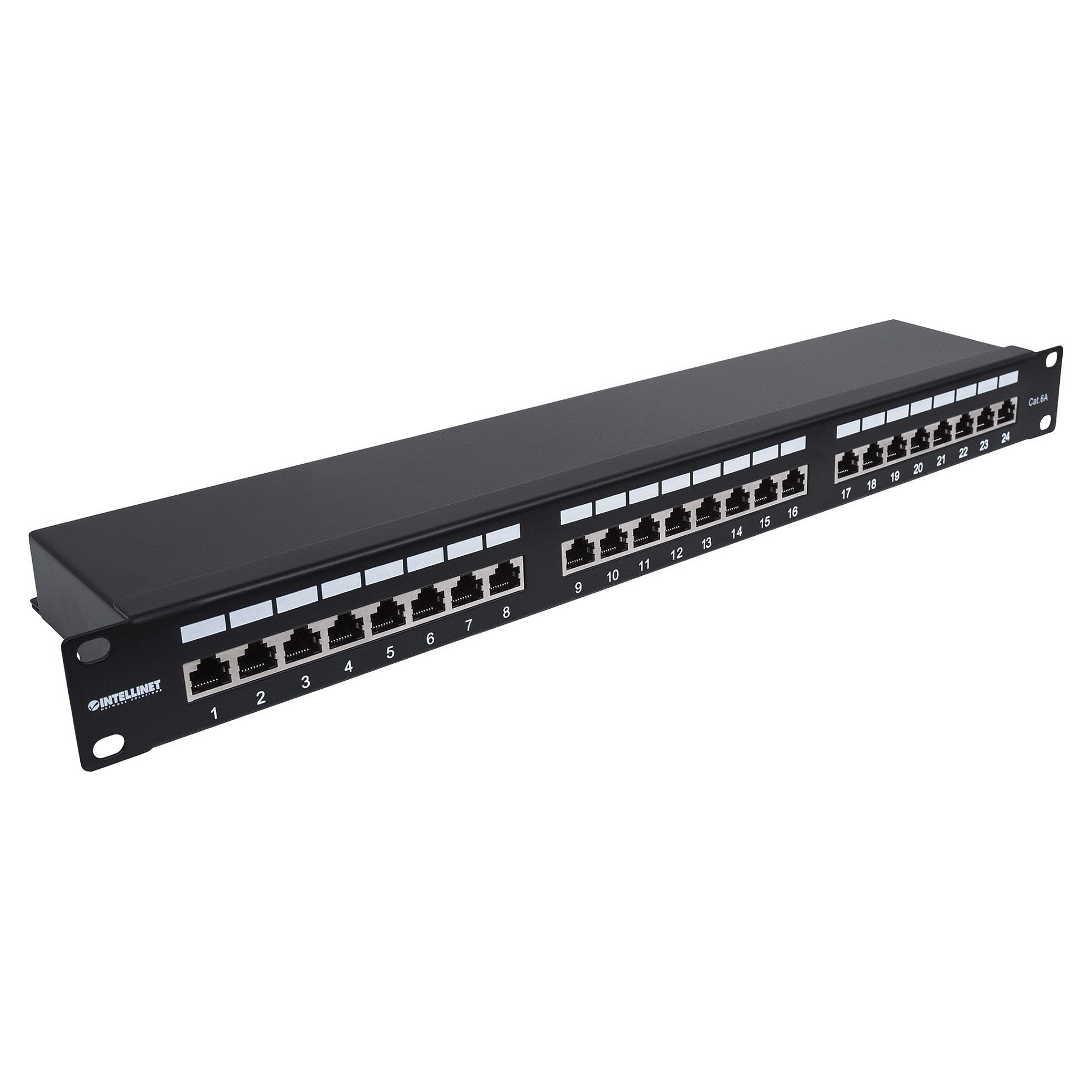 Patch panel INTELLINET 24-portni Cat6a FTP (oklopljeni), 1U-1