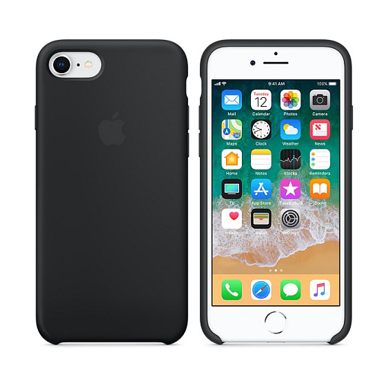 iPhone 8/7 Silicone Case, black-1