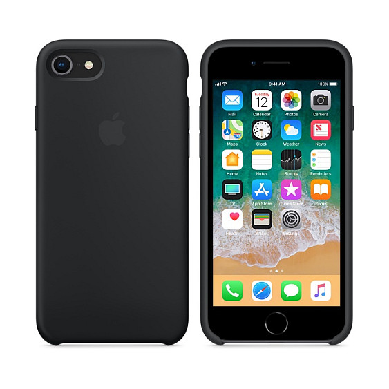 iPhone 8/7 Silicone Case, black-2