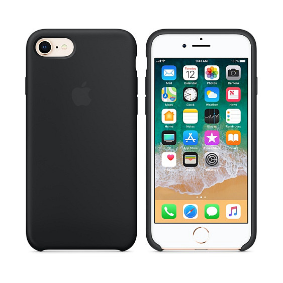 iPhone 8/7 Silicone Case, black-3