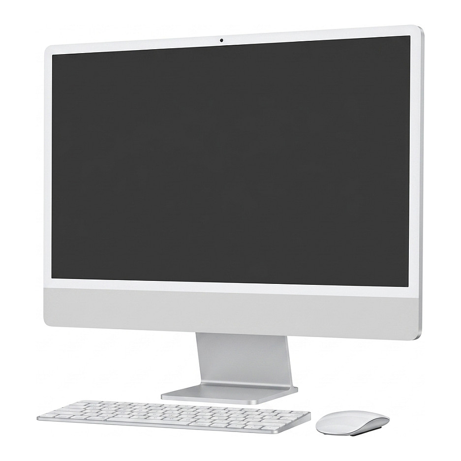 iMac Z1E2 59,62cm 23,5Zoll Standardglas M4 8C CPU/8C GPU/16C N.E. 16GB 512GB SSD Ohne Eth MM NumKey TID DE Silber-0