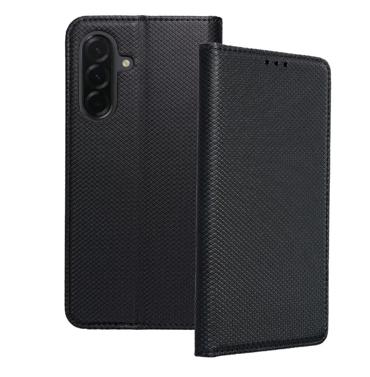 Torbica za mobitel MAXMOBILE Smart Magnet za SAMSUNG Galaxy A17 (preklopna, eko koža, crna boja)