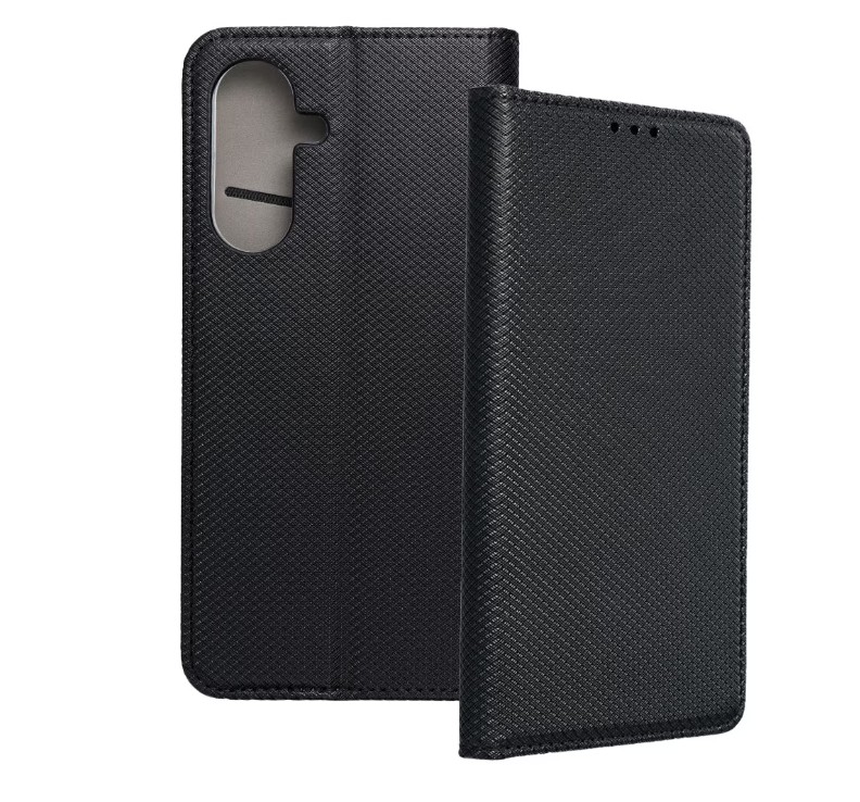 Torbica za mobitel MAXMOBILE Smart Magnet za SAMSUNG Galaxy A17 (preklopna, eko koža, crna boja)-1