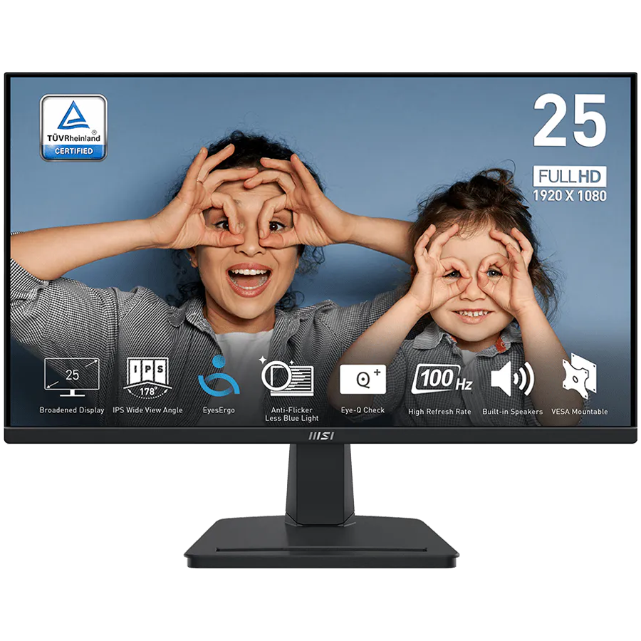Monitor MSI PRO MP251 E14L 24.5" (IPS, Full HD, 144Hz, 1ms, FreeSync, crna boja)