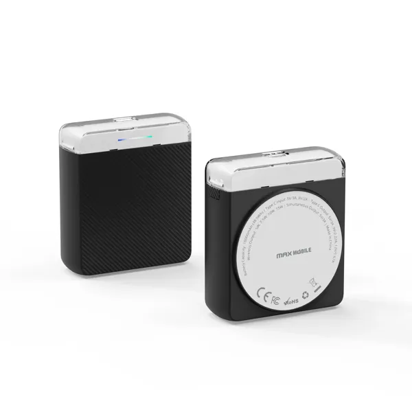 MAXMOBILE POWER BANK WIRELESS Magnetic Q57 10000mAh 20W PD Type-C crni-1