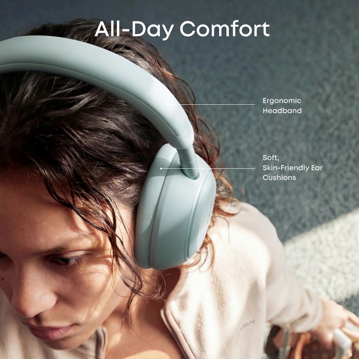 Slušalice ANKER Soundcore Space One (Bluetooth, ANC, mikrofon, 3.5 mm, do 40h, zelene)-3