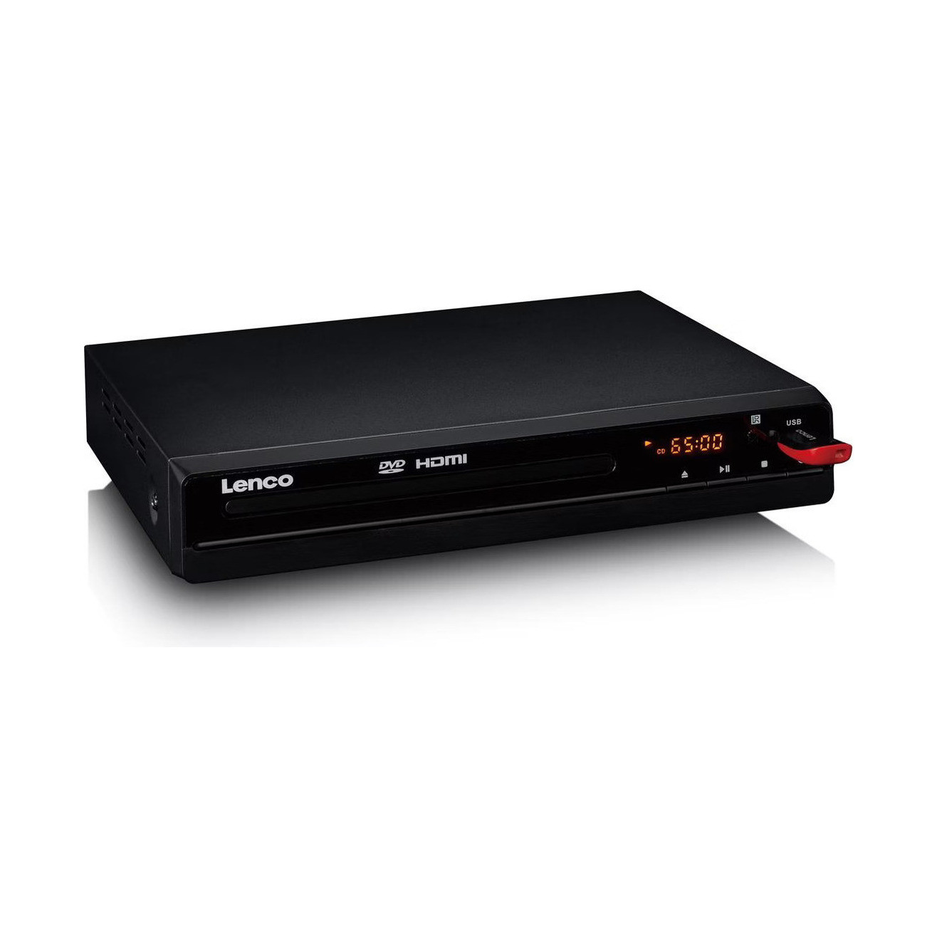 DVD Player LENCO DVD-121BK, USB, crna boja-0