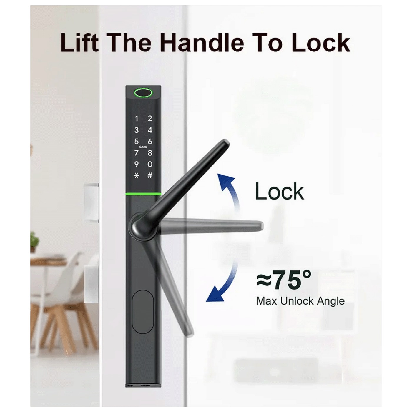 Amiko Home Pametna brava,Bluetooth,WiFi,PIN,RFID,fingerprint,ključ - S3B Smart Lock-1