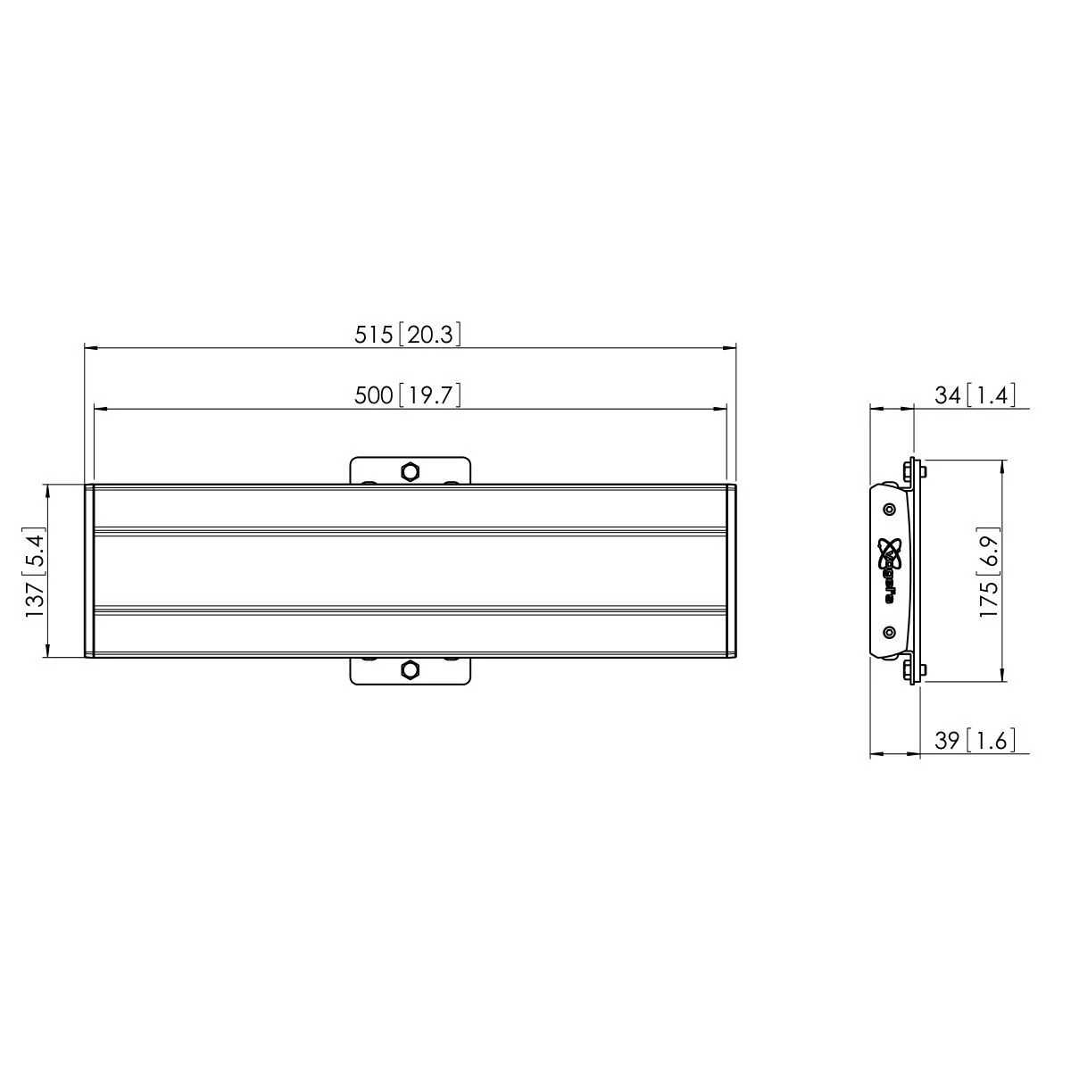 Oprema za TV nosače VOGEL'S PFB 3405 (montažna šipka, 515 mm, max 80 kg, crna boja)-2