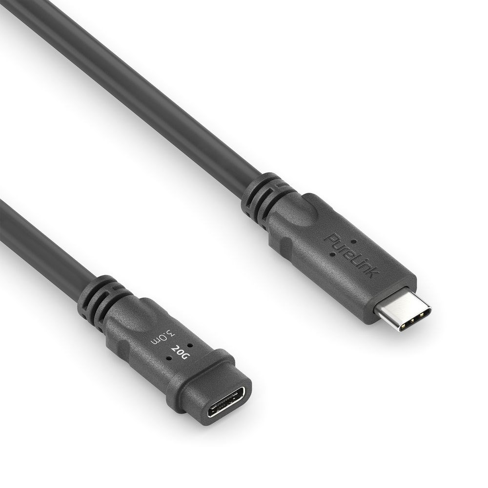 Kabel PURELINK PI6630-030 USB-C na USB-C 3m (USB4, 20Gbps, 100W), crna boja-2